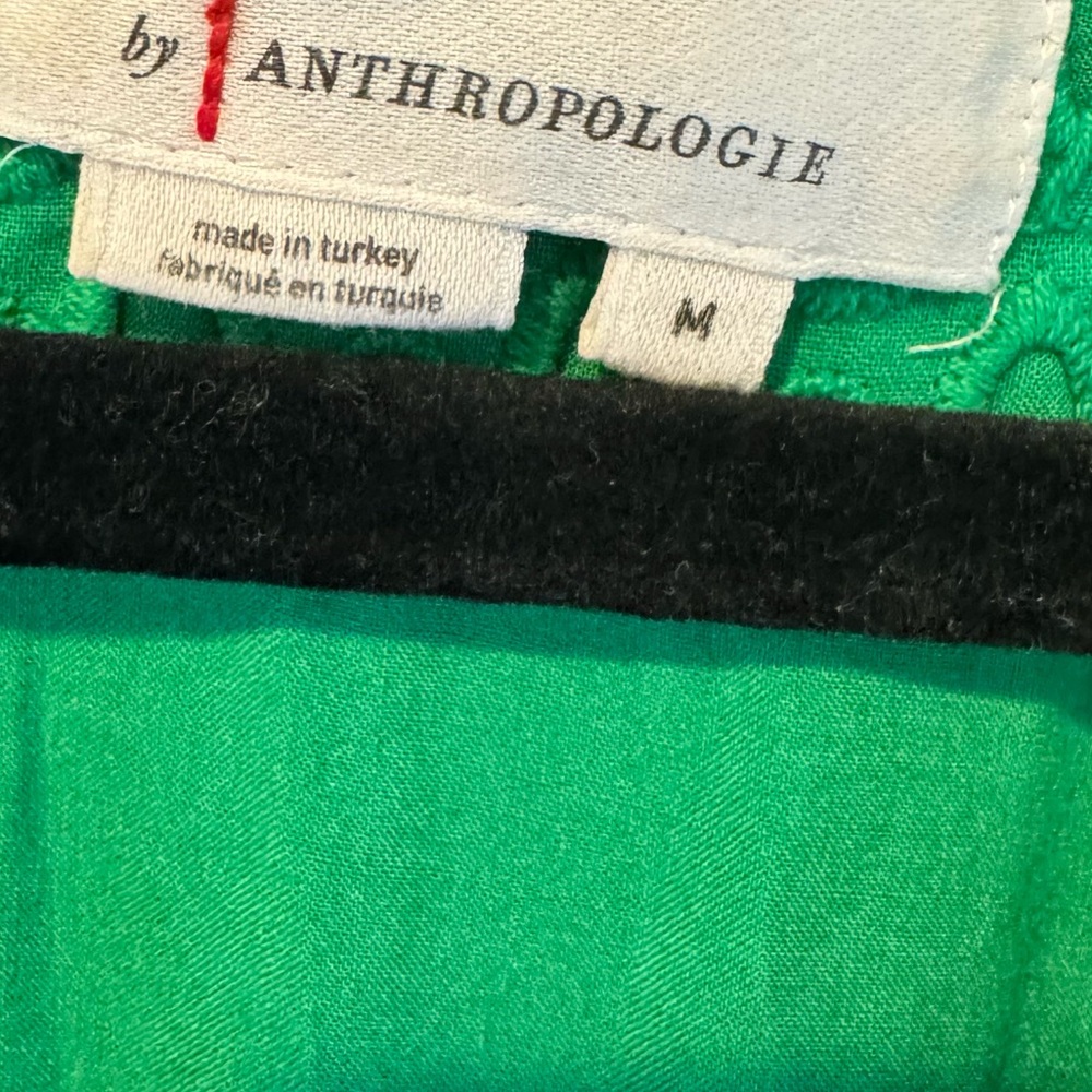 Anthropologie Green Eyelet Somerset Mini Dress | M - Picture 4 of 6
